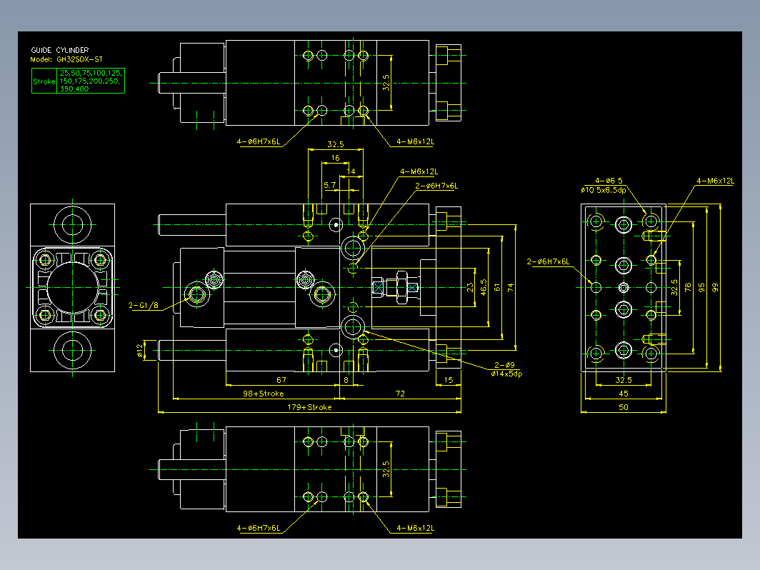 气缸 GHB32