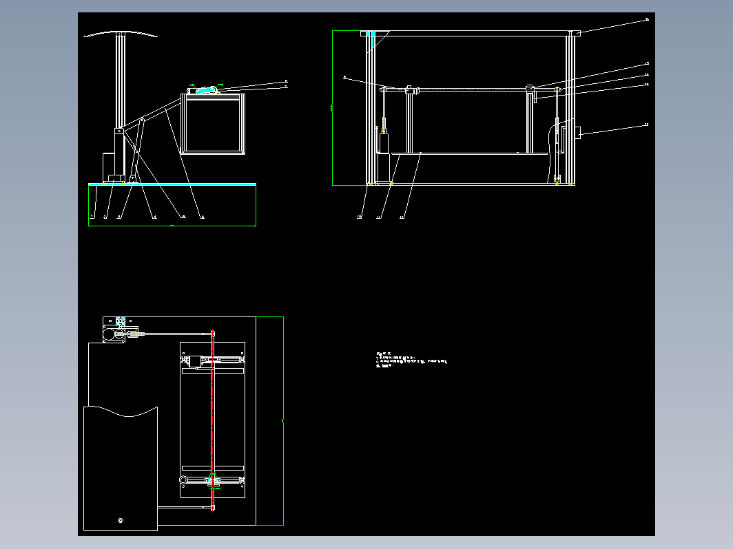 两层错位式停车装置车库 3D+CAD+说明书