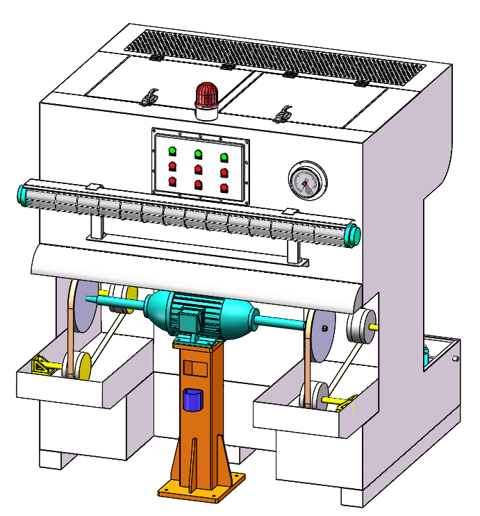 一体式除尘砂带抛光机，表面研磨，去毛刺