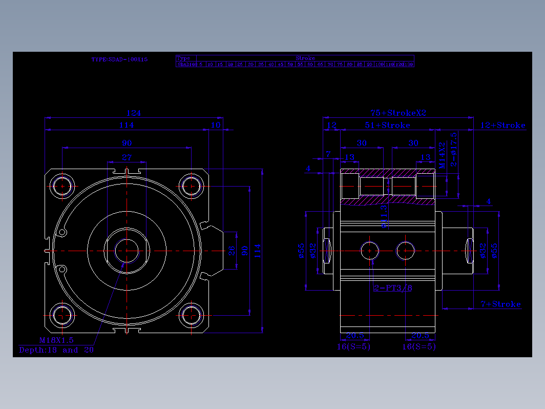 SDA气缸 83-SDAD-100-BZN