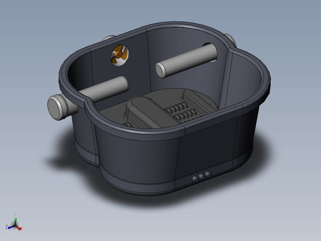 足部按摩洗浴机设计(SW+CAD+说明书)