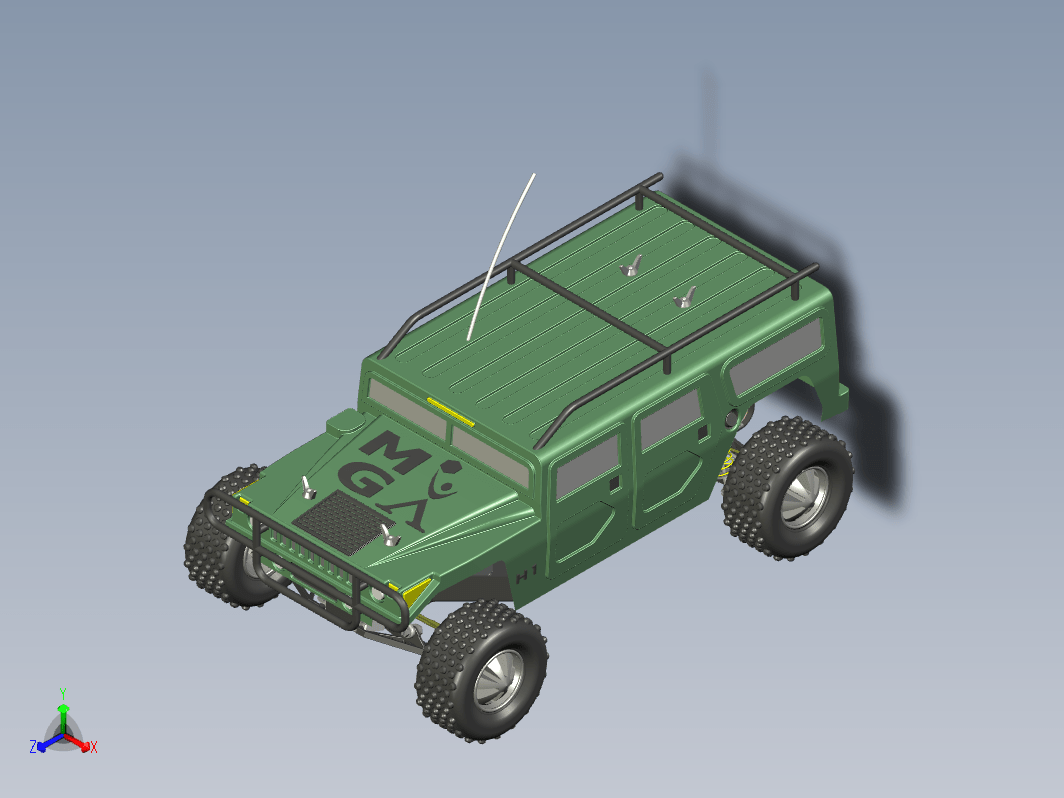 796老车模模型PROE设计