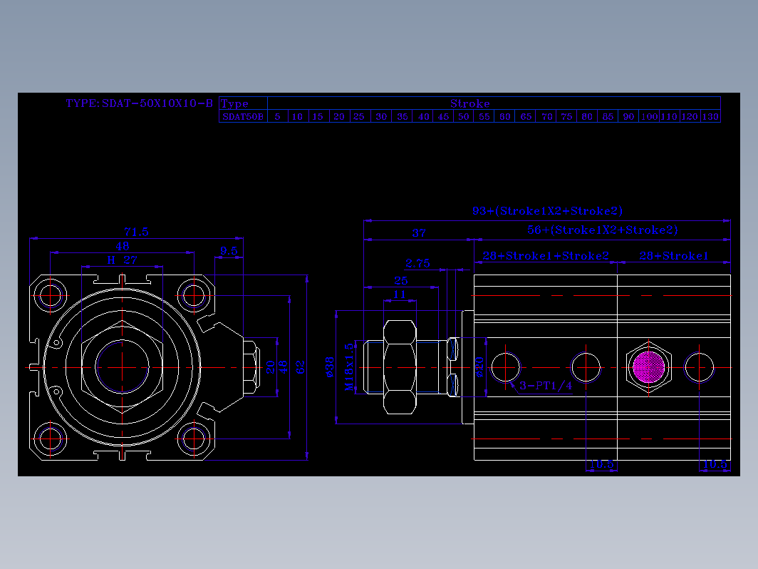 SDA气缸 83-SDAT-50-BZW