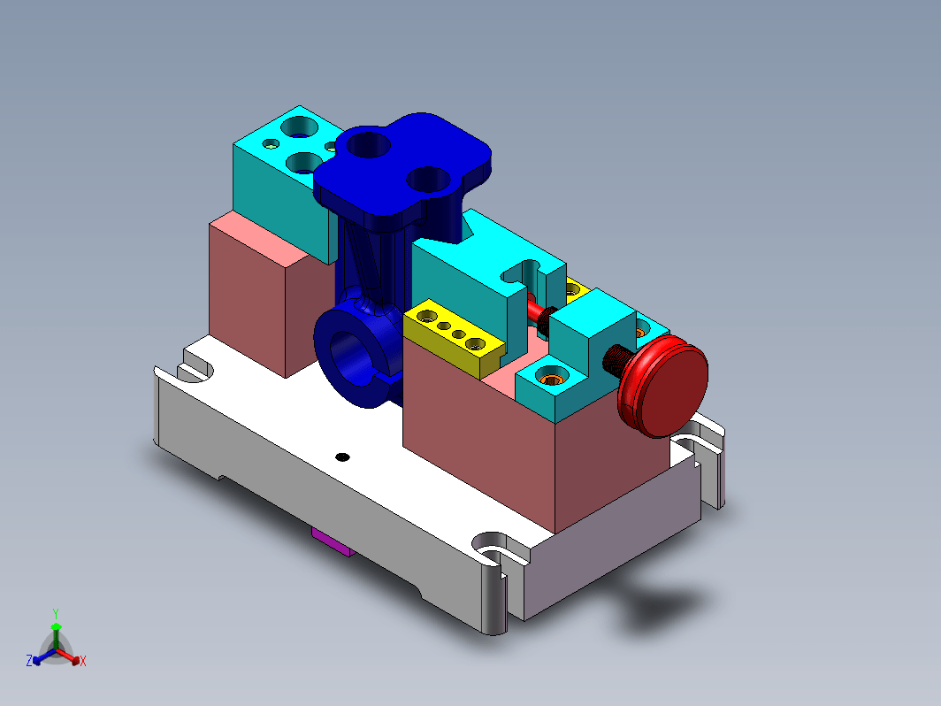 气门摇杆轴支座铣底面夹具设计三维SW2018带参+CAD+说明书