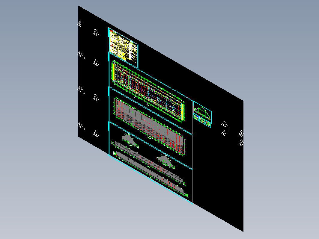 某畜牧场畜牧带犊母牛舍建筑工艺方案cad图（含工艺设计）cad施工图设计