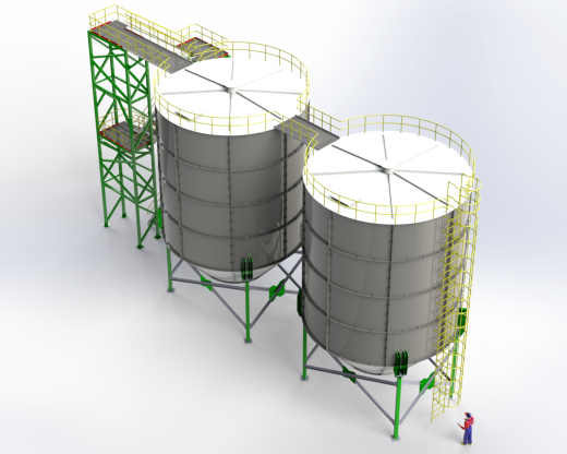 Steel silo tank钢筒仓罐缩略图