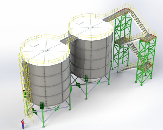 Steel silo tank钢筒仓罐缩略图