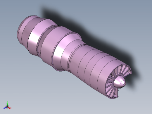 turbo jet engine涡轮喷气发动机演示结构缩略图