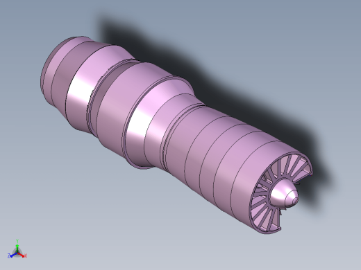 turbo jet engine涡轮喷气发动机演示结构缩略图