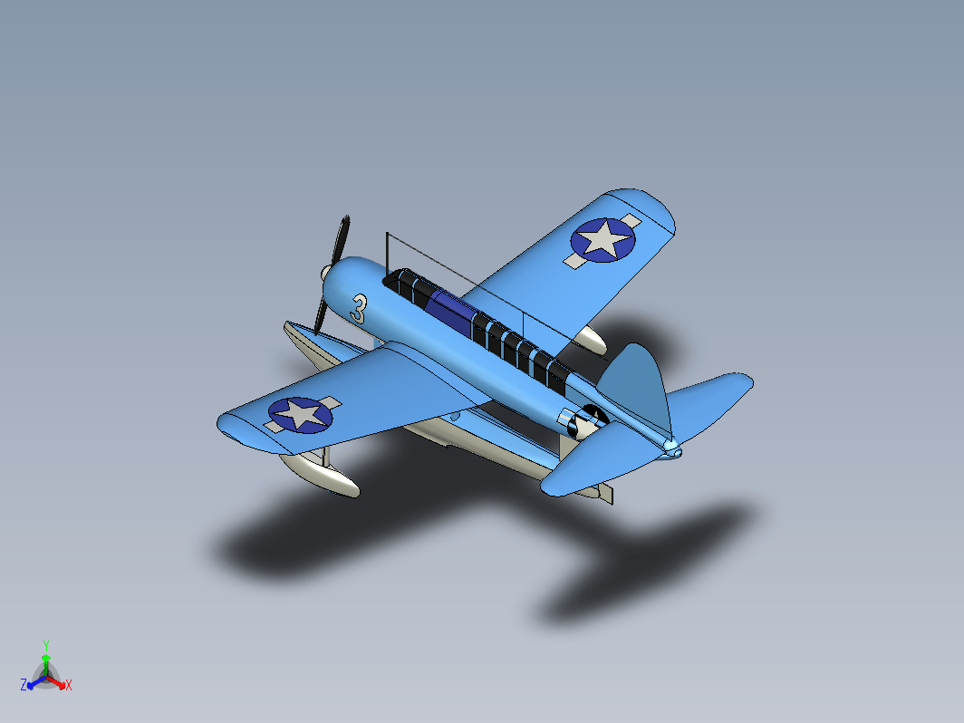 固定翼 水上飞机 Vought OS2U Kingfisher