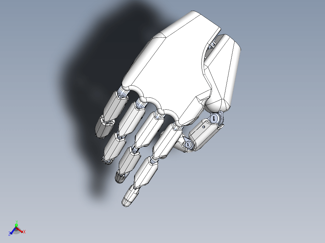 机器人手掌结构 main robotique