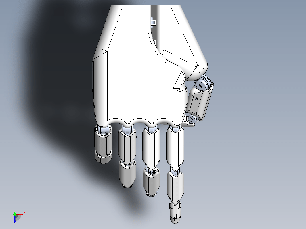 机器人手掌结构 main robotique