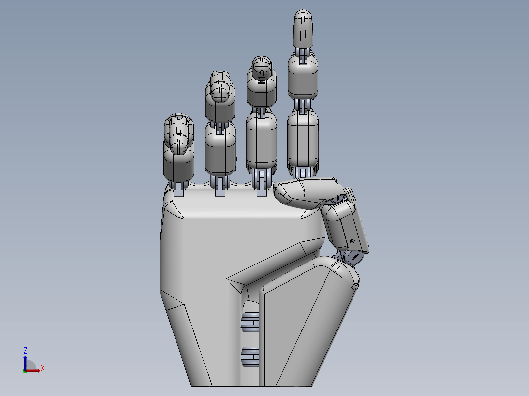 机器人手掌结构 main robotique