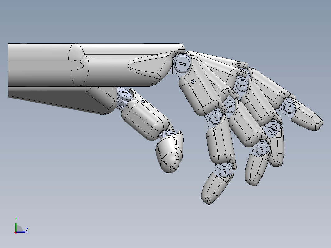 机器人手掌结构 main robotique