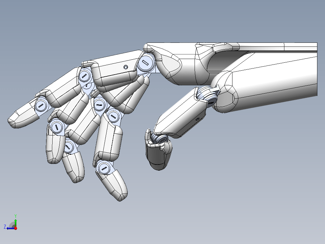 机器人手掌结构 main robotique