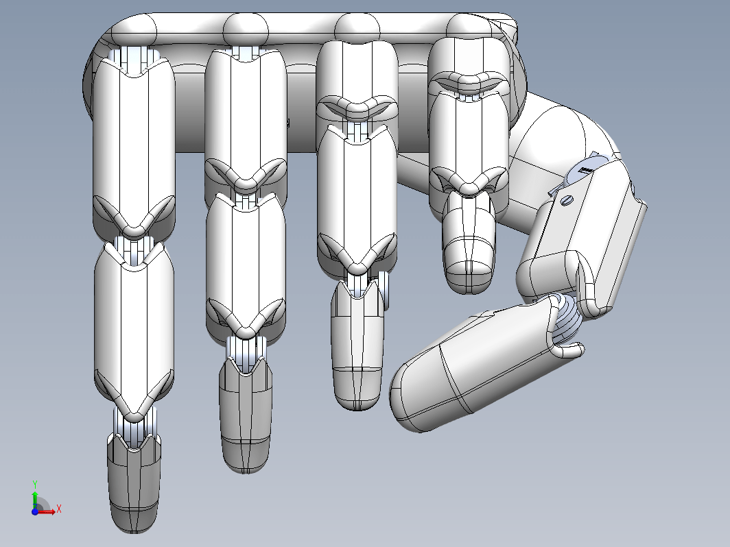 机器人手掌结构 main robotique