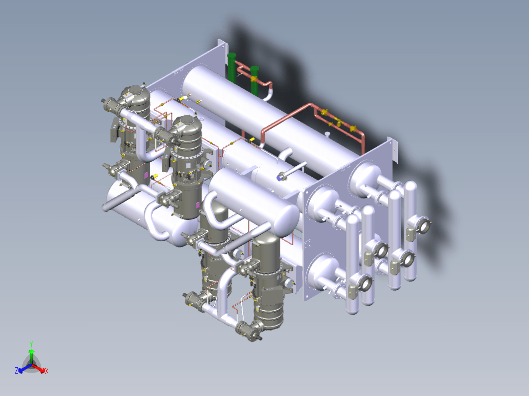 500k BTU 水调节器冷水机螺杆压缩机--stp