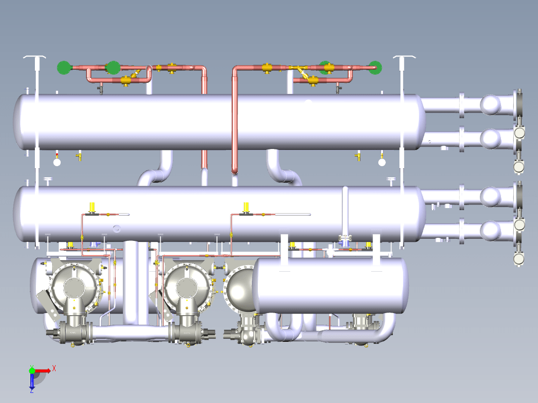 500k BTU 水调节器冷水机螺杆压缩机--stp