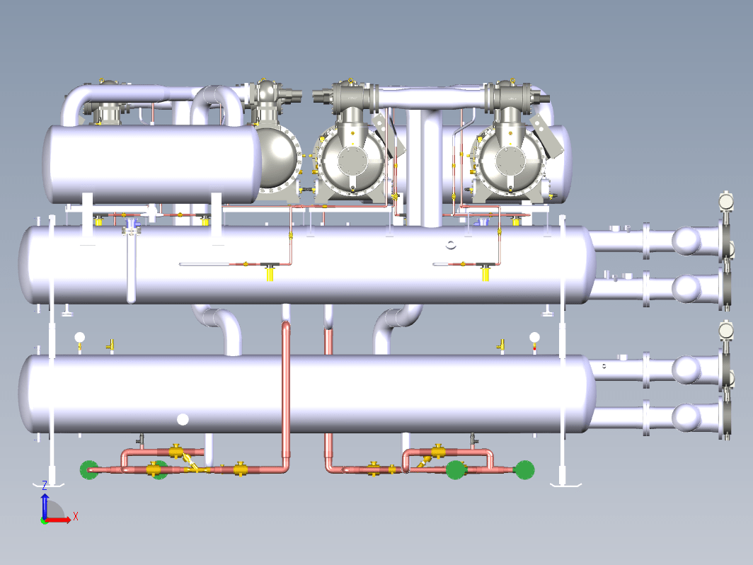 500k BTU 水调节器冷水机螺杆压缩机--stp