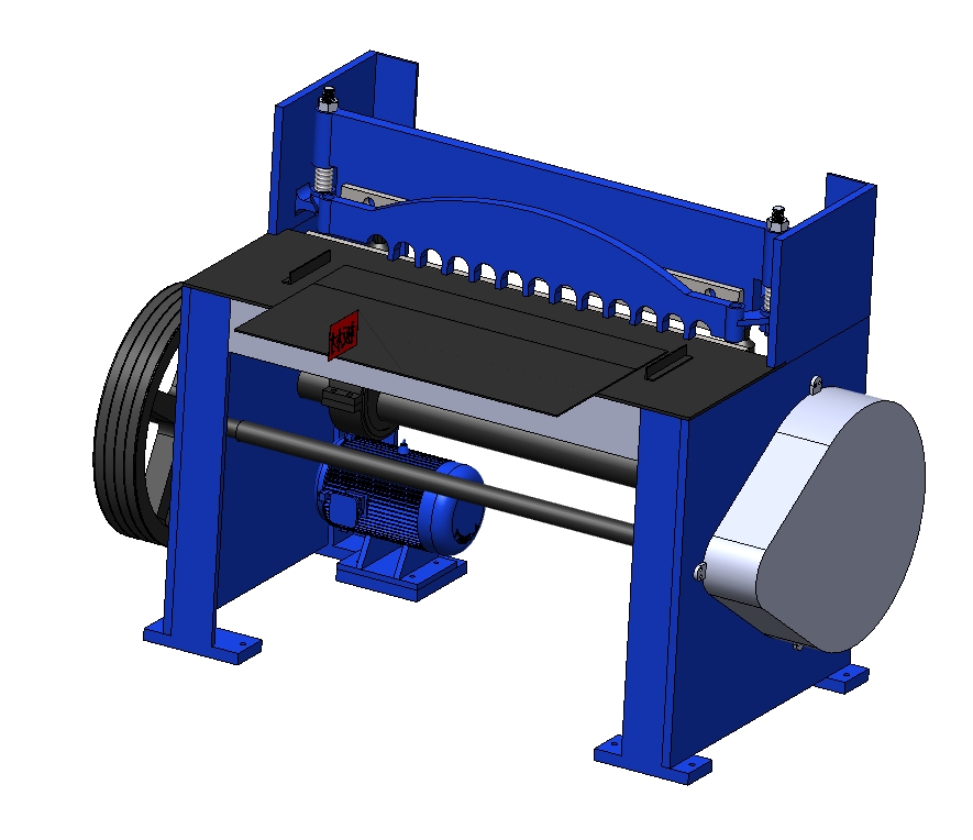 对称传动式剪板机设计三维SW2012带参+CAD+说明书