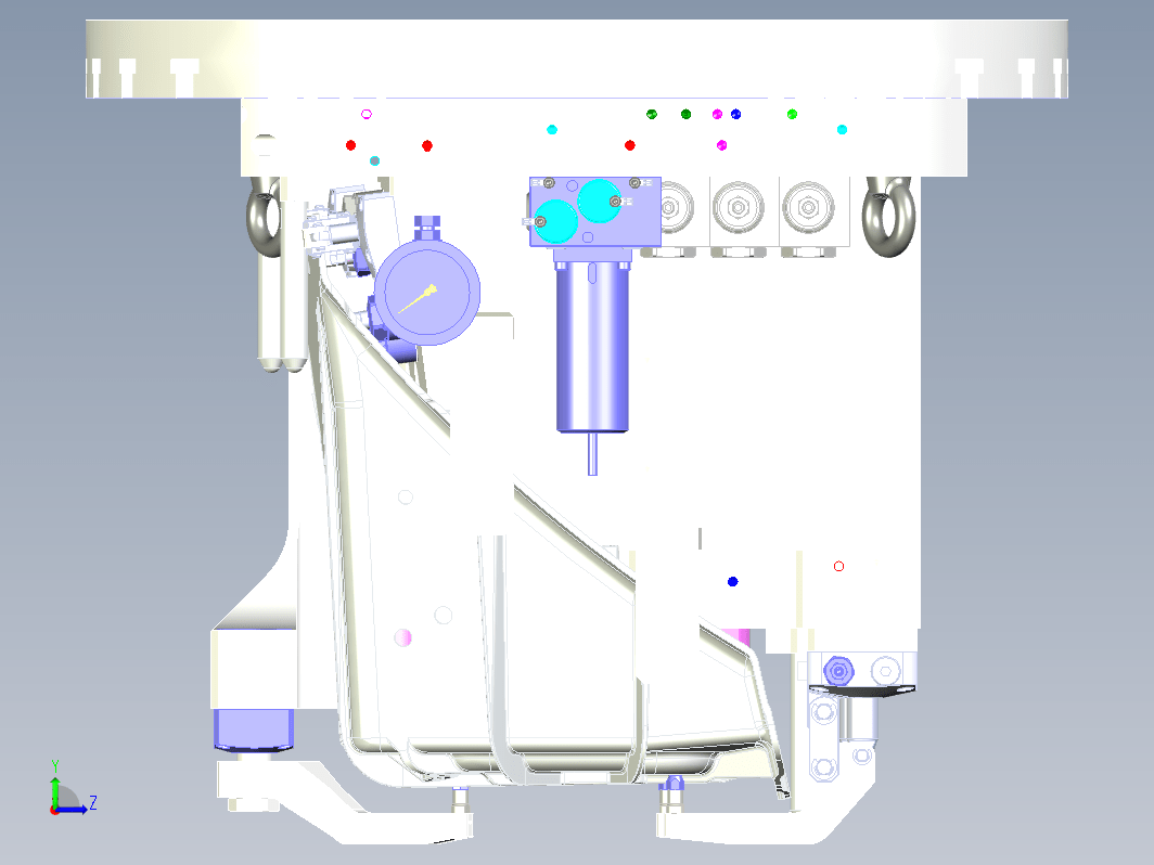 右前轮罩五轴夹具 卧加五轴保压形式液压夹具