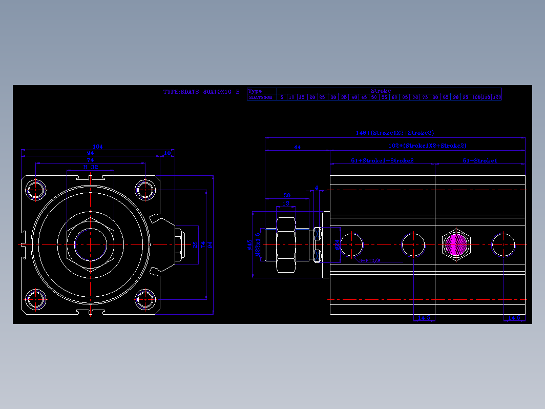 SDA气缸 83-SDAT-80-SW