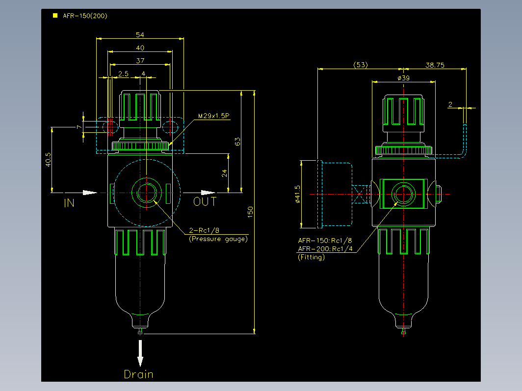 气缸 AFR-150(200)