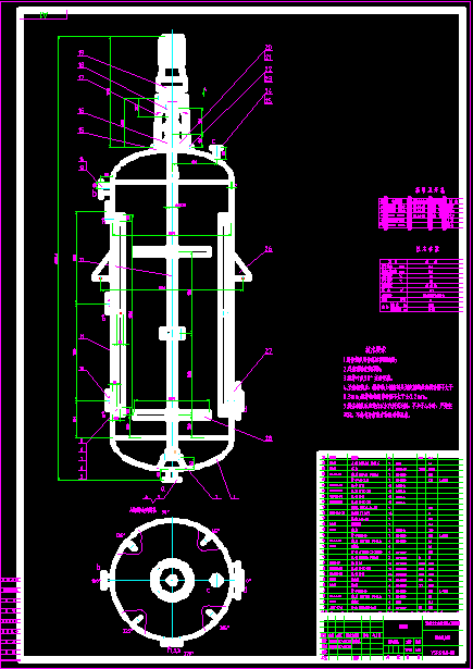 100TPD植物油反应釜设计 CAD+说明书