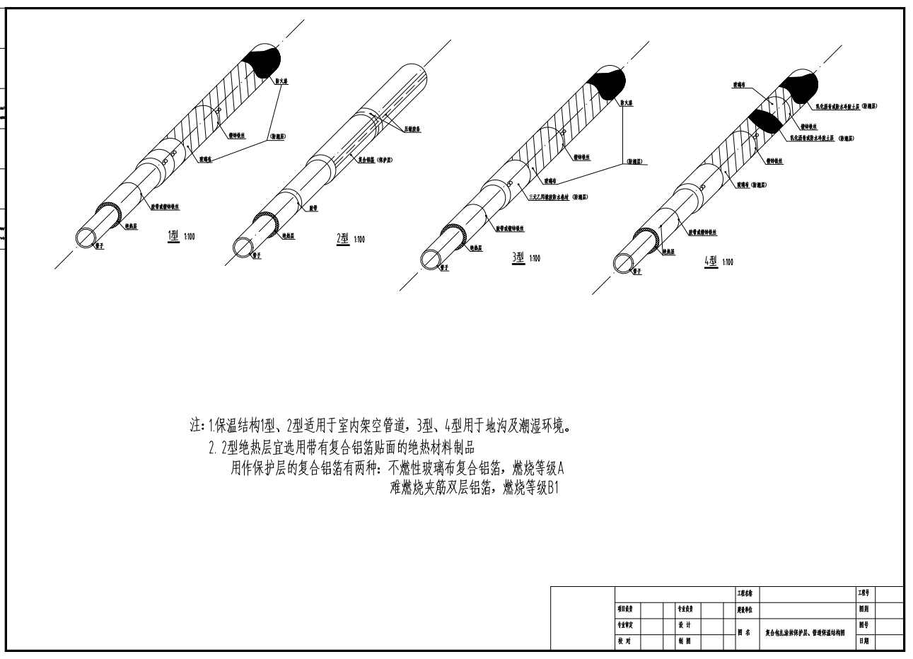 管道保温结构给排水施工图