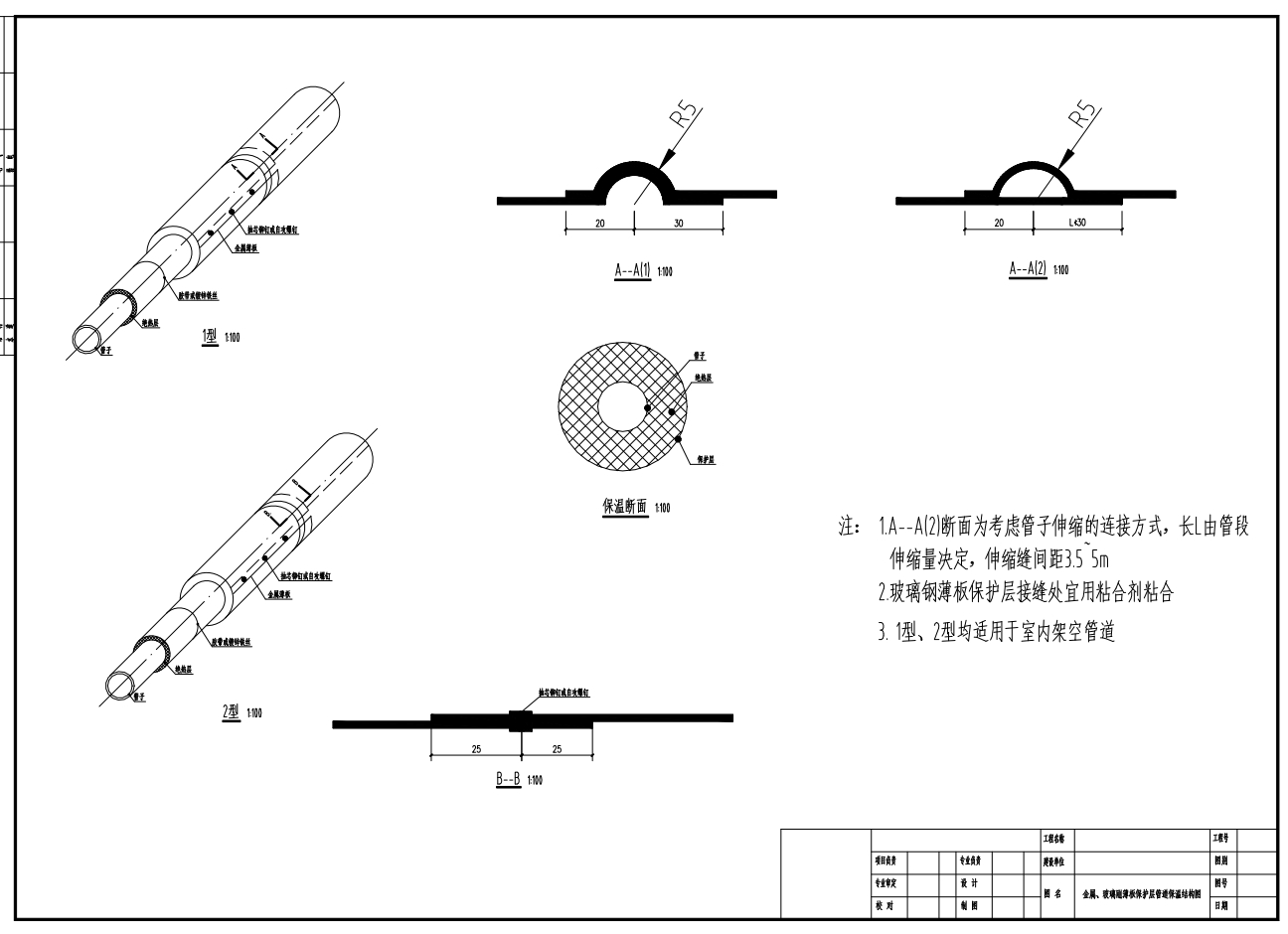 管道保温结构给排水施工图