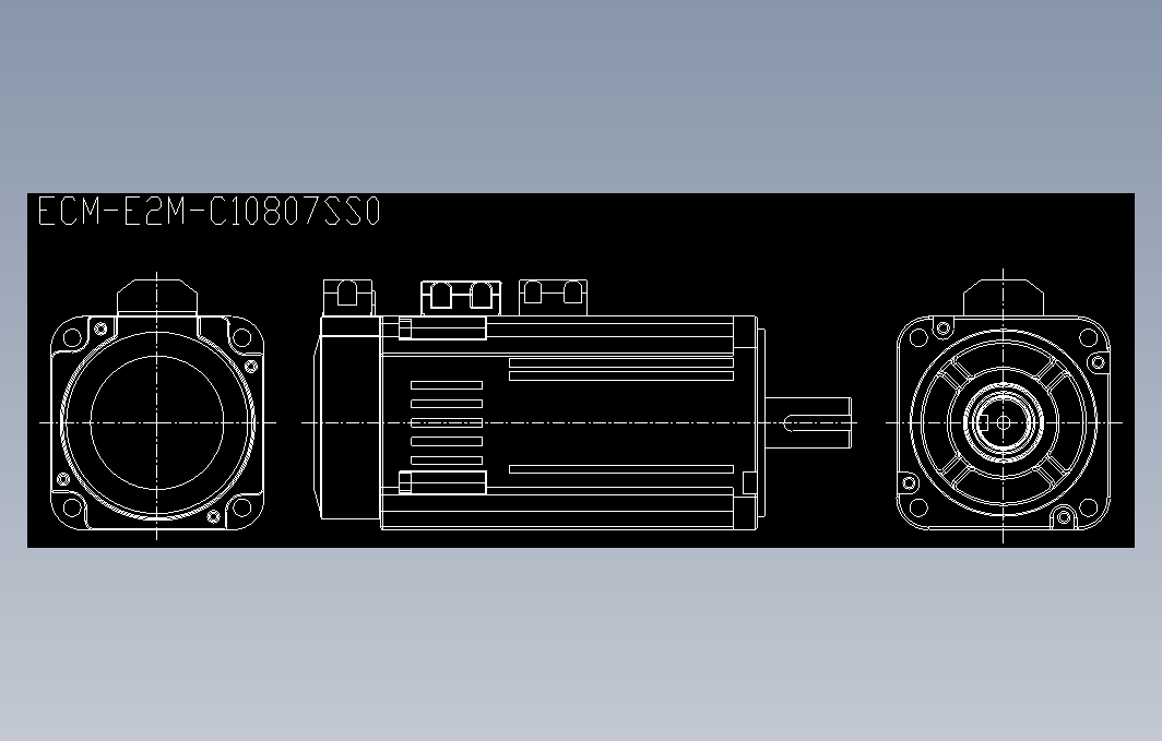 伺服电机400W、750W 80框号系列机种-2图纸