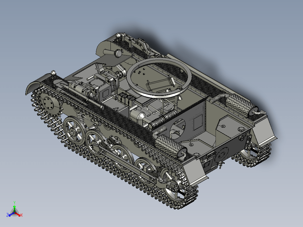 德国PZKPFW-I型坦克履带底盘