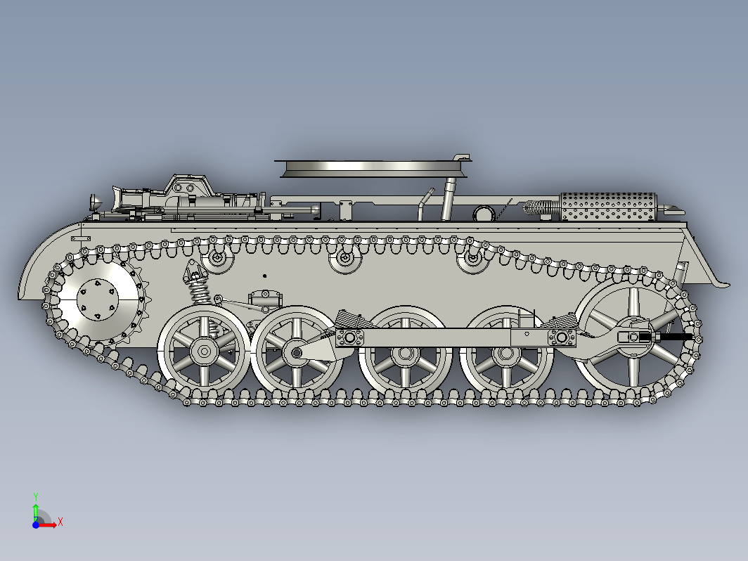 德国PZKPFW-I型坦克履带底盘