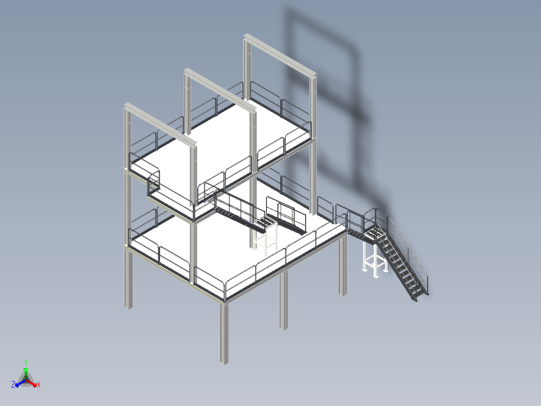 二层钢结构楼梯平台