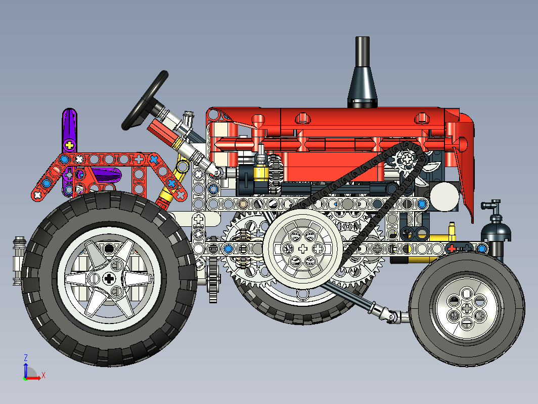 lego-old-tractor拖拉机拼装玩具模型