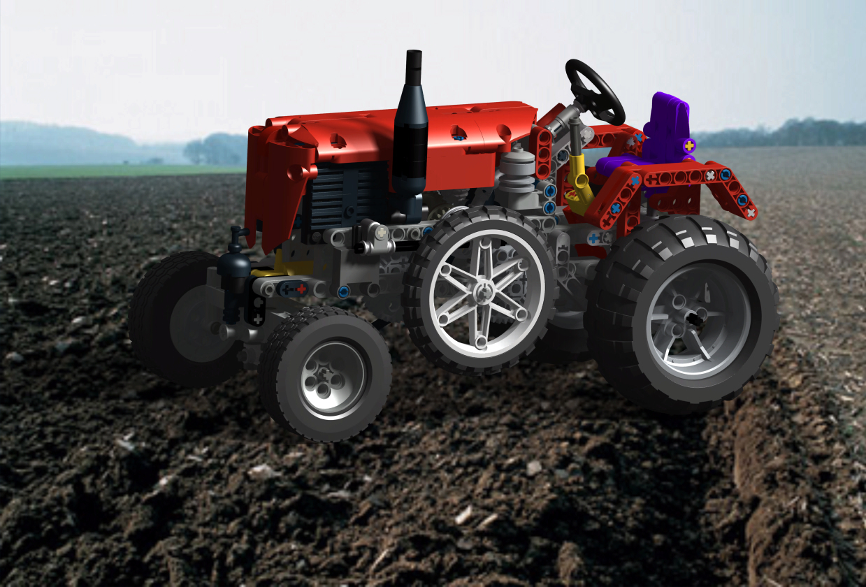 lego-old-tractor拖拉机拼装玩具模型