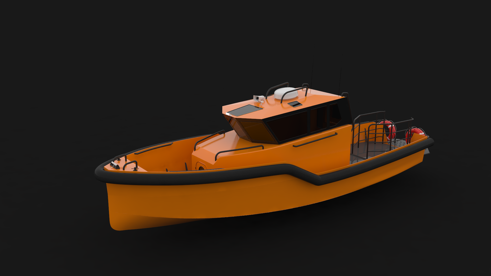 简易救援艇草图3D建模 RHINO设计