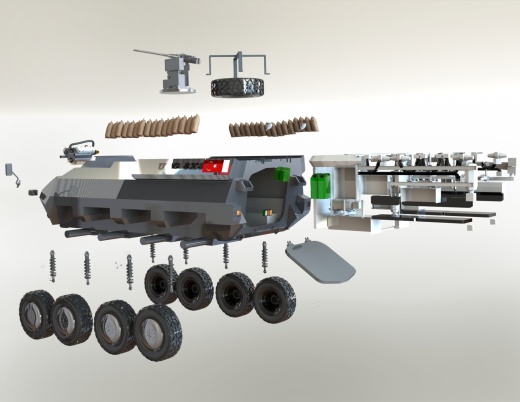 ufg 8x8装甲车模型缩略图