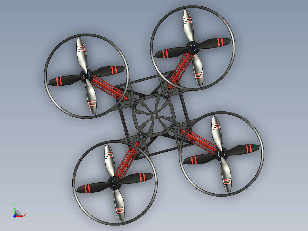 Blackbird Quadcopter v7黑鸟四旋翼机结构