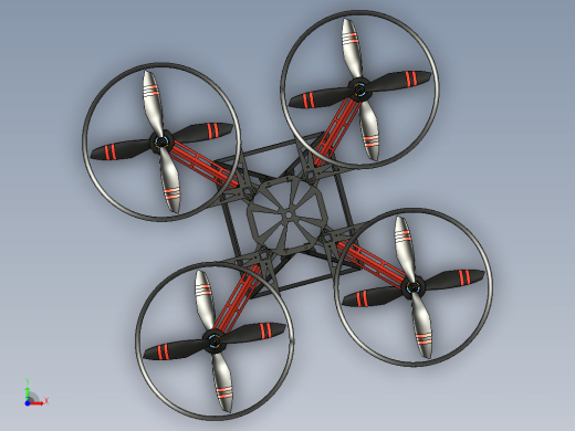 Blackbird Quadcopter v7黑鸟四旋翼机结构缩略图