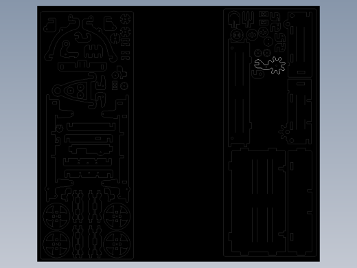 拖车车斗激光切割立体拼图图纸 cad dxf格式缩略图