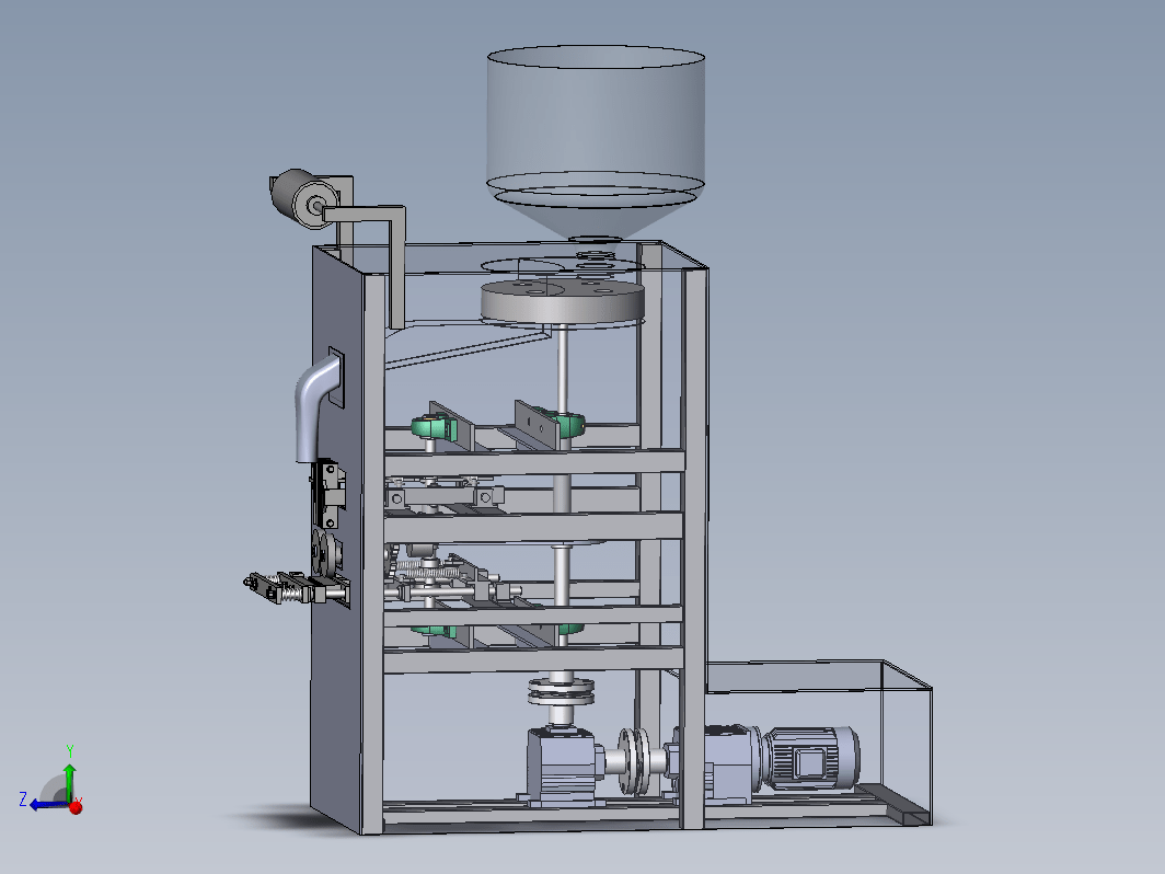 粉末类（茶叶、调料包）包装机构设计三维SW214带参+CAD+说明书