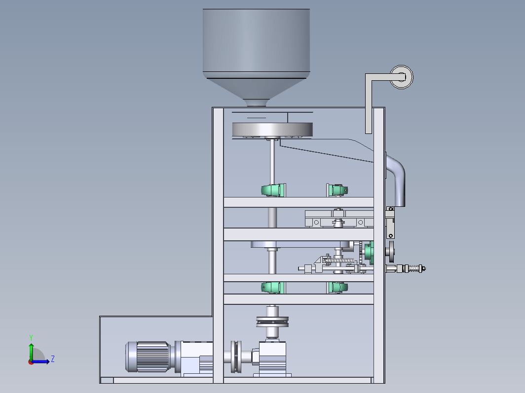 粉末类（茶叶、调料包）包装机构设计三维SW214带参+CAD+说明书