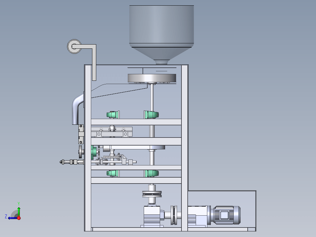 粉末类（茶叶、调料包）包装机构设计三维SW214带参+CAD+说明书