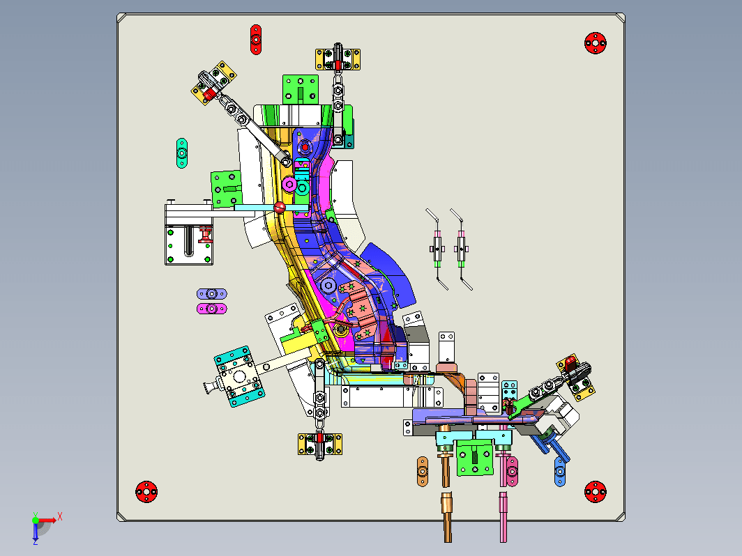 汽车纵横梁焊件检具设计