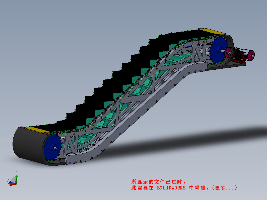 自动扶梯模型sw