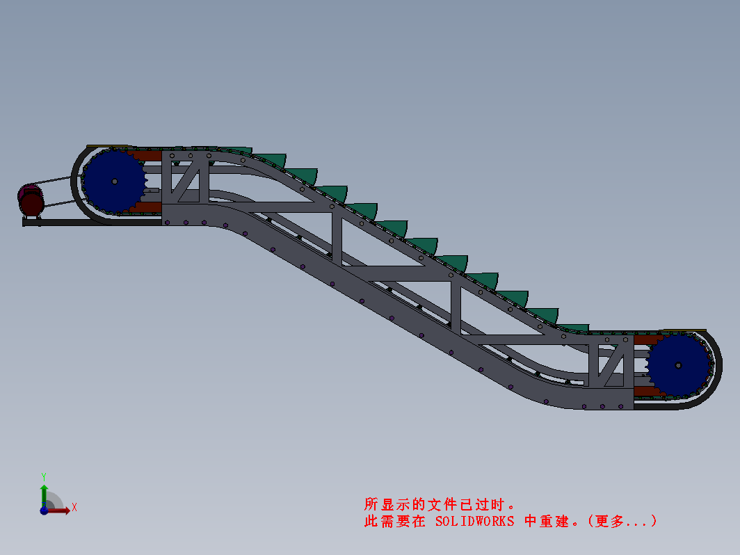 自动扶梯模型sw