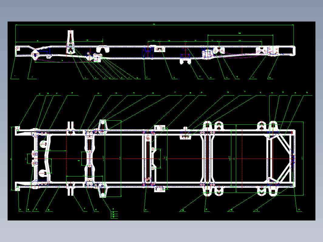 低速载货汽车车架及悬架系统设计CAD+说明书