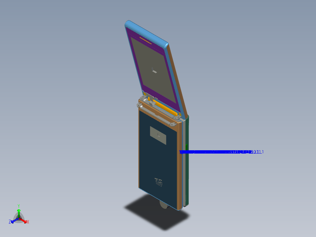 TS双屏-双转轴翻盖手机三维ProE5.0带参