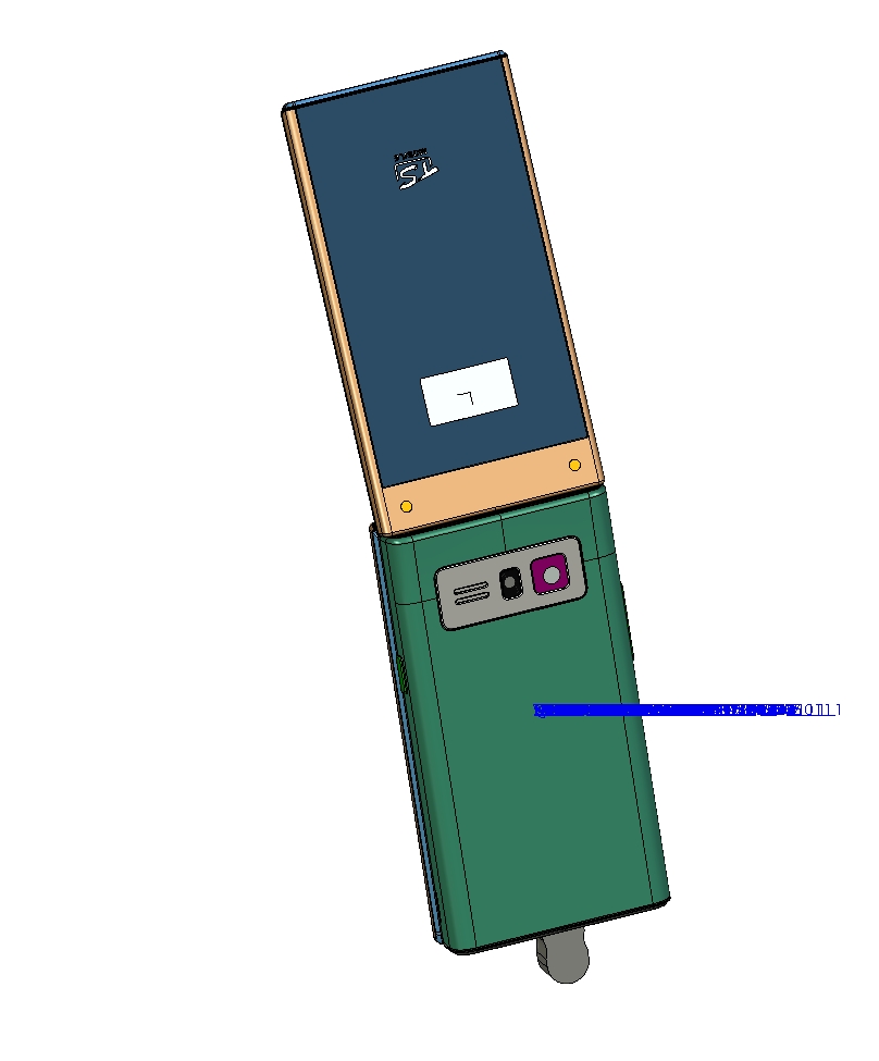 TS双屏-双转轴翻盖手机三维ProE5.0带参